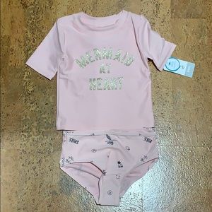 Carters Girls 24M Mermaid 2-piece Bathing Suit